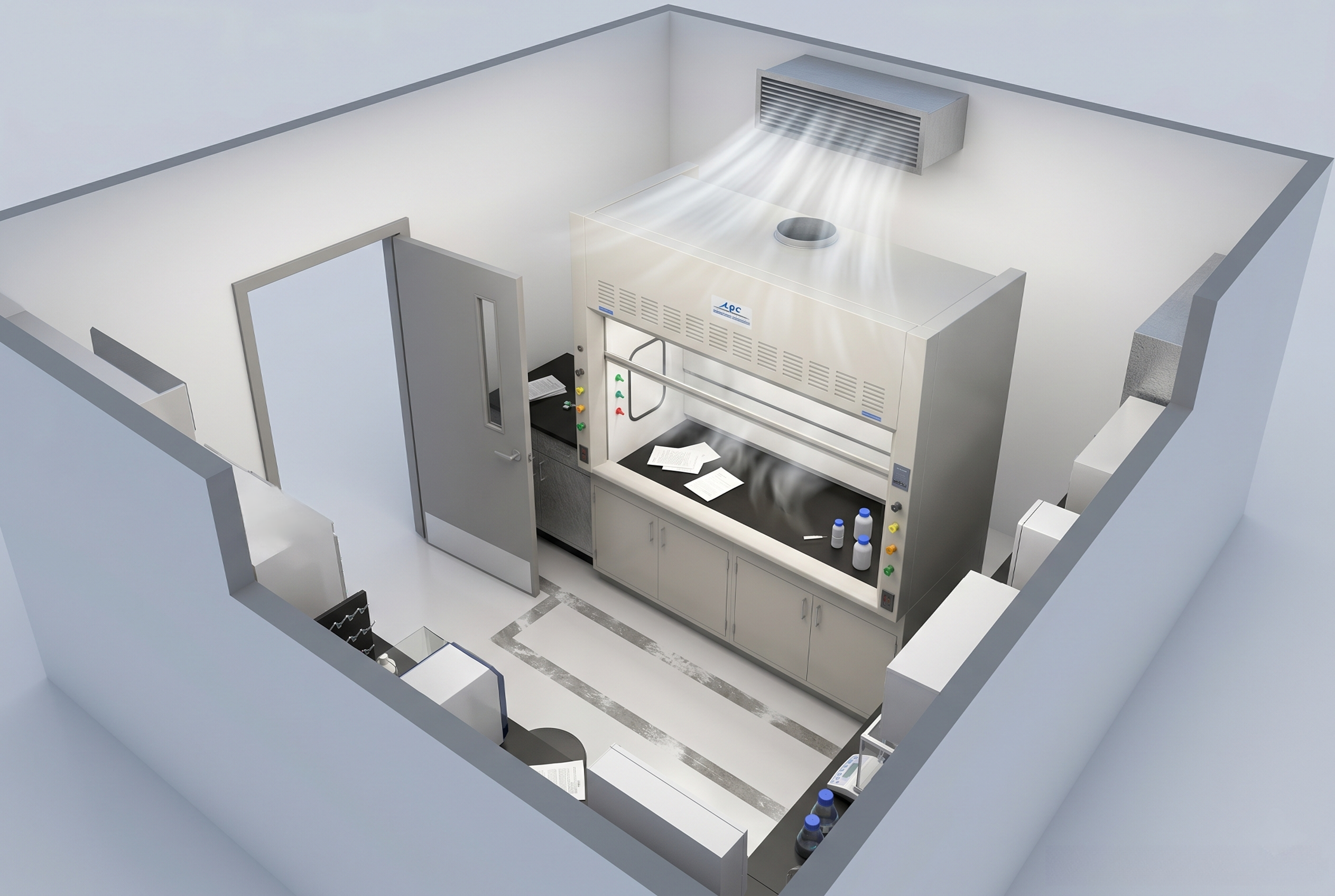 Fume Hood Laboratory Planner - Bad